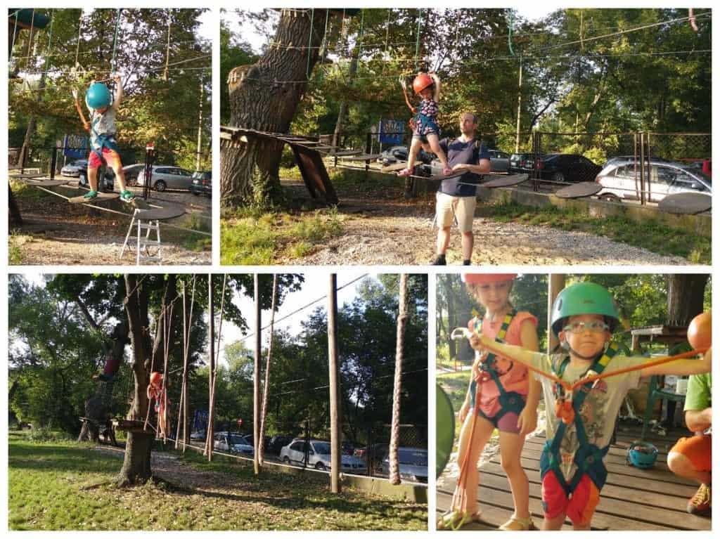 ורשה עם ילדים - פארק חבלים Linowy