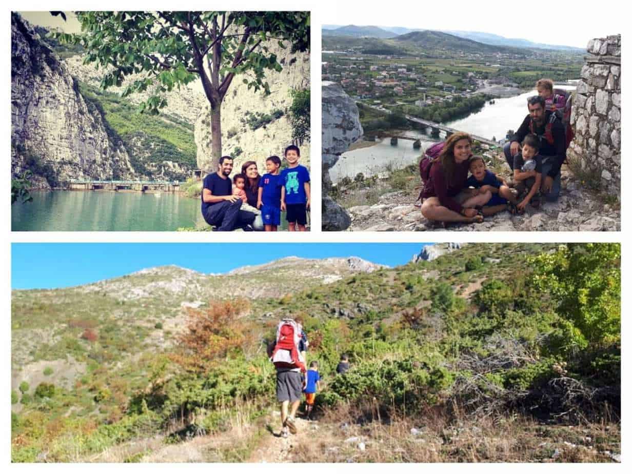 אלבניה בקרוואן עם ילדים - טיפוס לראש ההר ונהר Erzani