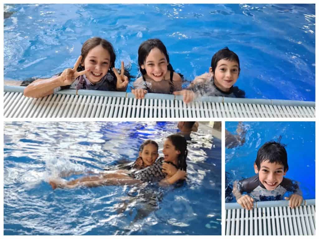 ילדים בבריכה במלון בנצרת